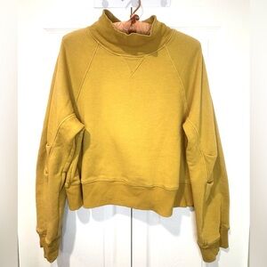 FP Movement By Free People Women's Good Times Solid Sweatshirt mustard Size S